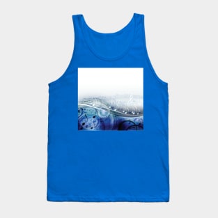 Blue music notation Tank Top